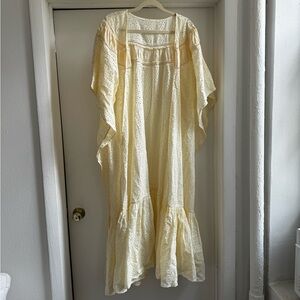 Linen butter yellow cover up piece